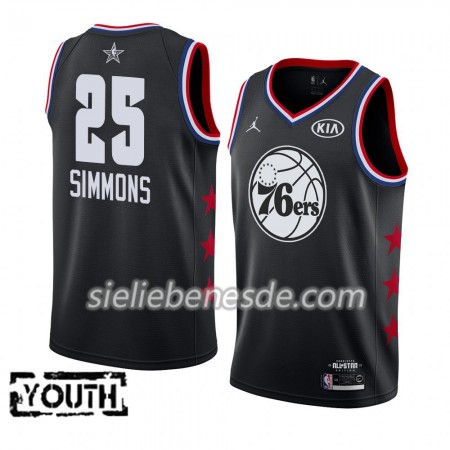 Kinder NBA Philadelphia 76ers Trikot Ben Simmons 25 2019 All-Star Jordan Brand Schwarz Swingman